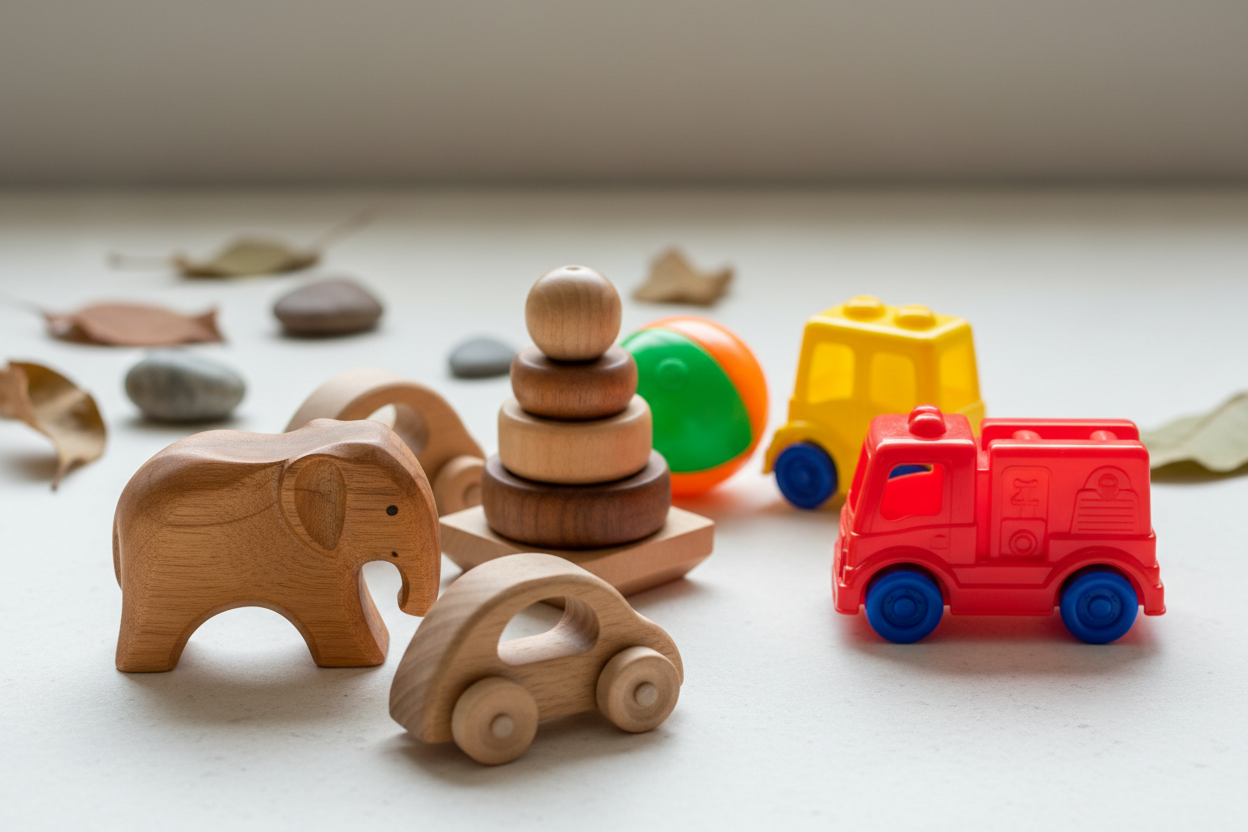 Holzspielzeug vs. Plastikspielzeug