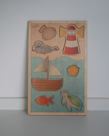 Handgefertigtes Kinderspielzeug | Steckpuzzle